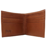 Floto Leather Firenze Double Billfold Wallet Tan