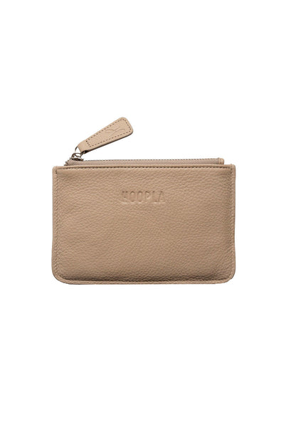 HOOPLA LEATHER COIN PURSE STONE
