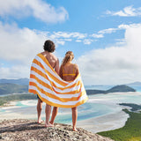 Dock & Bay Beach Towel Cabana Collection XL 100% Recycled Ipanema Orange