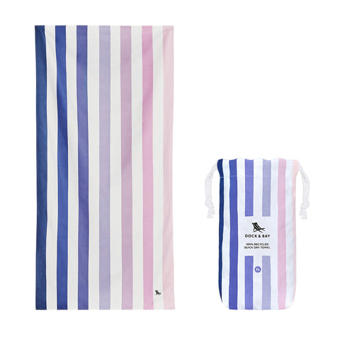 DOCK & BAY Beach Towel Summer Collection XL 100% Recycled Dusk to Dawn