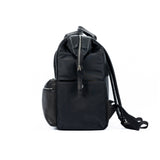 K0037AB | Waterproof Nylon Backpack/Full Grain Leather with Light Grain - Black Color - Polished Nickel Accessories. Dimensions: 27 x 39 x 19 cm - Packaging: Tnt bag-3