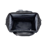 K0037AB | Waterproof Nylon Backpack/Full Grain Leather with Light Grain - Black Color - Polished Nickel Accessories. Dimensions: 27 x 39 x 19 cm - Packaging: Tnt bag-4