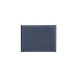 K10203DB | Men's wallet in genuine full-grain leather with a light grain. Blue color. Coin pocket. Closed dimensions: 12.5 x 9.3 x 1 cm. Packaging: Rigid gift box with bottom/lid-2