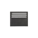 K10216AB | Credit Card Holder in Genuine Full-Grain Leather with a Light Grain. Black. Large Central Pocket. Dimensions: 9.8 x 8 x 0.5 cm. Packaging: Rigid Gift Box with Bottom/Lid-1