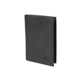 K10222AB | Document Holder + Passport in Genuine Full-Grain Leather, with a Light Grain. Black. Closed Dimensions: 10 x 14 x 1 cm - Packaging: Rigid Gift Box with Bottom/Lid-0