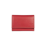 K10233VB | Women's wallet in genuine full-grain leather with a light grain. Color: Red. Closed dimensions: 14 x 10.5 x 2.5 cm. Packaging: Rigid gift box with bottom/lid-2