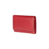 K10233VB | Women's wallet in genuine full-grain leather with a light grain. Color: Red. Closed dimensions: 14 x 10.5 x 2.5 cm. Packaging: Rigid gift box with bottom/lid-0