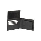 K10304AB | Men's Wallet in Genuine Full-Grain Leather, Dollar Grain. Black. Coin Pocket. Closed Dimensions: 12.5 x 9.3 x 1 cm. Packaging: Rigid Gift Box with bottom/lid-2
