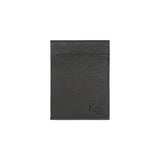 K10307AB | Document Holder/Card Holder RFID protection in genuine full-grain leather, dollar grain. Black color. Dimensions: 12 x 9 x 0.5 cm. Packaging: hard bottom/cover Gift Box-3