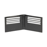 K10812AB | Men's Wallet in Genuine Saffiano Leather. Black. 8 credit card slots. Closed dimensions: 12.5 x 9.5 x 1 cm. Packaging: Rigid Gift Box with bottom/lid-1