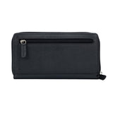 K10838AB | Women's Wallet in Saffiano Genuine Leather. Black color. 6 credit card slots. Size when closed: 18.5 x 10 x 2.5 cm. Packaging: hard bottom/cover Gift Box-1