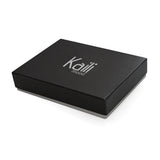 K10838AB | Women's Wallet in Saffiano Genuine Leather. Black color. 6 credit card slots. Size when closed: 18.5 x 10 x 2.5 cm. Packaging: hard bottom/cover Gift Box-3