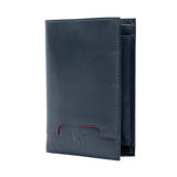 K11027DB | Men's Genuine Leather Wallet with Pocket, Blue-1