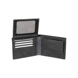 K12220AF | Men's Wallet in Genuine Full-Grain Naked Leather. Black. RFID Protection. Closed Dimensions: 11.5 x 8.3 x 2 cm. Packaging: Gift box with lid/bottom-2