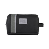 K2005AF | 100% Cotton Canvas/Genuine Full-Grain Leather Naked Beauty Case. Black. Side handle. Zip closure. Dimensions: 25 x 15 x 17 cm. Packaging: Non-woven bag.-1