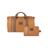 K2005UB | Beauty Case in Canvas 100% Cotton/Full Grain Leather, Naked. Leather color. Side handle. Zipper closure. Dimensions: 25 x 15 x 17 cm. Packaging: Tnt bag-3
