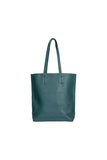 HOOPLA LEATHER OPEN TOP TOTE TEAL
