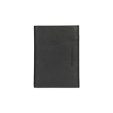 RB12009A | Men's fold-over wallet in genuine full-grain leather with a light grain. Black. RFID protection. Closed dimensions: 9.5 x 13 x 2 cm. Packaging: Gift box with bottom/lid-3