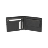RB12104A | Men's Wallet in Genuine Full-Grain Leather, Dollar Grain/Light. Black. RFID Protection. Closed Dimensions: 12.5 x 9.5 x 2 cm. Packaging: Gift box bottom/lid-1