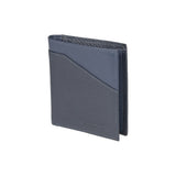 RB12113D | Vertical wallet in full-grain genuine leather, dollar grain/light. Color: Blue. RFID protection. Closed dimensions: 9.5 x 10 x 1 cm. Packaging: Gift box bottom/lid-0