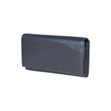 RB12129D | Women's wallet in genuine full grain leather, dollar/light grain. Blue color. RFID protection. Size when closed: 18.5 x 10 x 3 cm. Packaging: gift box bottom/cover-0