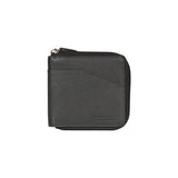 RB12175A | Wallet with Zip in genuine full grain leather, dollar/light grain. Black color. RFID protection. Size when closed: 11.5 x 10.5 x 2 cm. Packaging: gift box bottom/cover-2