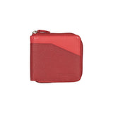 RB12175V | Zip Around Wallet in Genuine Full-Grain Leather, Dollar Grain/Light. Color: Red. RFID Protection. Closed Dimensions: 11.5 x 10.5 x 2 cm. Packaging: Gift box with lid/bottom-2