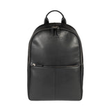 RB2001A | Nylon/Genuine Leather Netbook/Tablet Backpack with a light grain. Zipper closure and adjustable shoulder straps. Color: Black. Dimensions: 27 x 38 x 14 cm. Packaging: Non-woven fabric bag.-1
