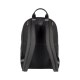 RB2001A | Nylon/Genuine Leather Netbook/Tablet Backpack with a light grain. Zipper closure and adjustable shoulder straps. Color: Black. Dimensions: 27 x 38 x 14 cm. Packaging: Non-woven fabric bag.-3