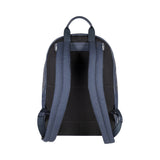 RB2001D | Nylon/Genuine Leather Netbook/Tablet Backpack with a light grain. Zipper closure and adjustable shoulder straps. Color: Blue. Dimensions: 27 x 38 x 14 cm. Packaging: Non-woven fabric bag.-3