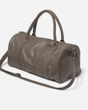 Stitch & Hide Leather Globe Weekender Duffle Bag Stone Brown - FREE WALLET POUCH