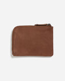 STITCH & HIDE LEATHER HENDRIX ZIP WALLET CAFE BROWN