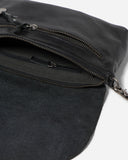 STITCH & HIDE LEATHER SYDNEY CLUTCH - FREE WALLET POUCH BLACK