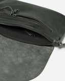 STITCH & HIDE LEATHER SYDNEY CLUTCH - FREE WALLET POUCH PETROL