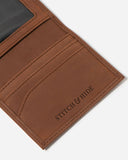 STITCH & HIDE LEATHER TIM CARD HOLDER CAFE BROWN