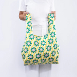 KIND Reusable Shopping Tote Bag Medium Wavy Daisy
