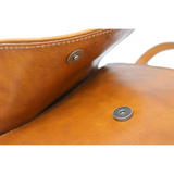 Floto Leather Chianti Crossbody Saddle Bag Tuscan Red