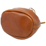 FLOTO Leather Chianti Mini Bucket Bag Tobacco Brown