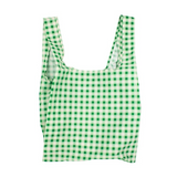 KIND Reusable Shopping Tote Bag Medium Blurred Plaid Green