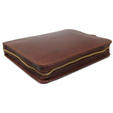 Floto Leather Venezia Laptop Case Briefcase Saddle Brown