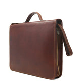 Floto Leather Venezia Laptop Case Briefcase Tobacco Brown