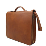 Floto Leather Venezia Laptop Case Briefcase Tobacco Brown