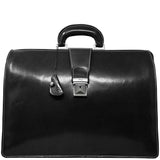 Floto Leather Ciabatta Briefcase Black