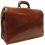 Floto Leather Ciabatta Briefcase Black