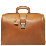 Floto Leather Ciabatta Briefcase Tobacco Brown
