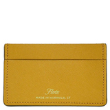 Floto Leather Sono Wide Card Wallet Saffiano Yellow