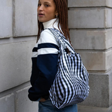 KIND Reusable Shopping Tote Bag Medium Distorted Gingham