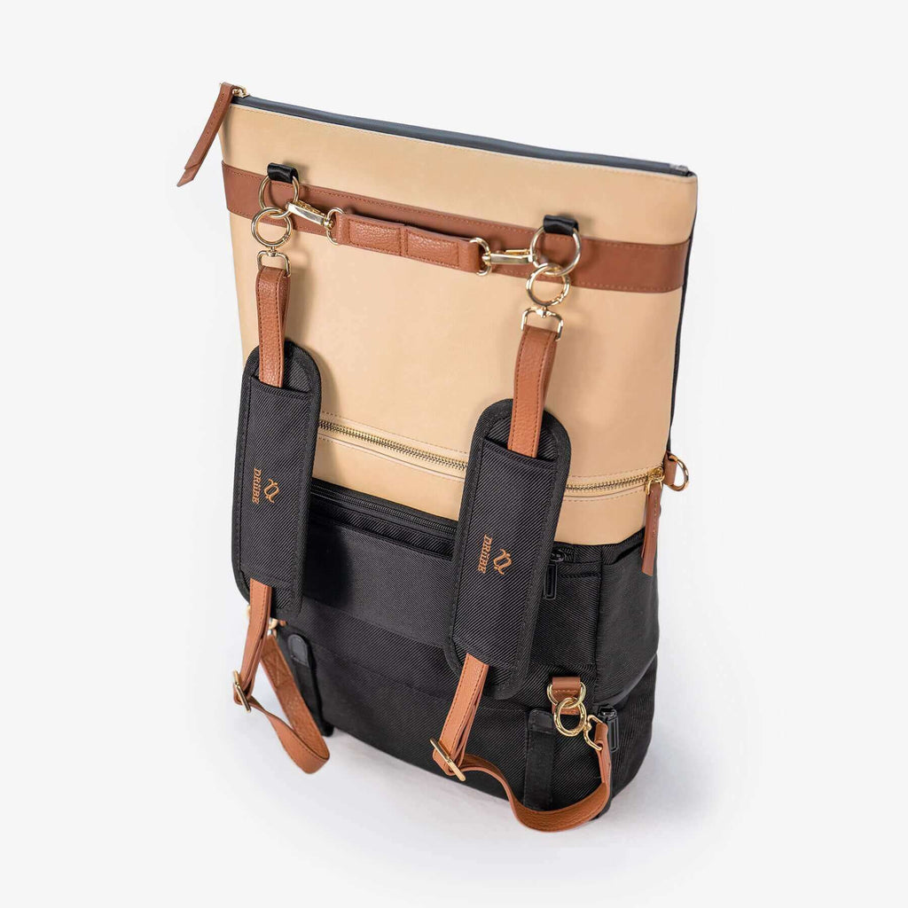 Driibe DAKOTA 3 in 1 Convertible Backpack Messenger Sand Beige ...