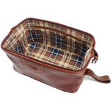 Floto Leather Venezia Dopp Toiletries Kit Black