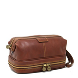 Floto Leather Positano Travel Kit Vecchio Brown